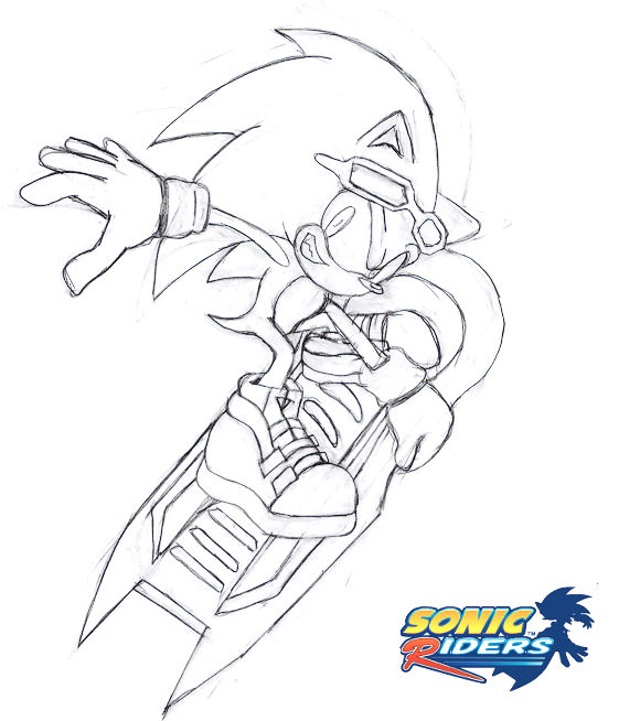 Old sonic riders sketch by kingshiro on