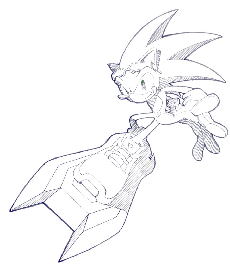 Sonic the hedgeblog on x sonic sketch artwork from sonic riders httpstcokbgbhee x