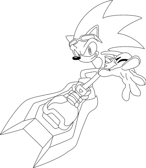 Sonic riders line art by leogolem on