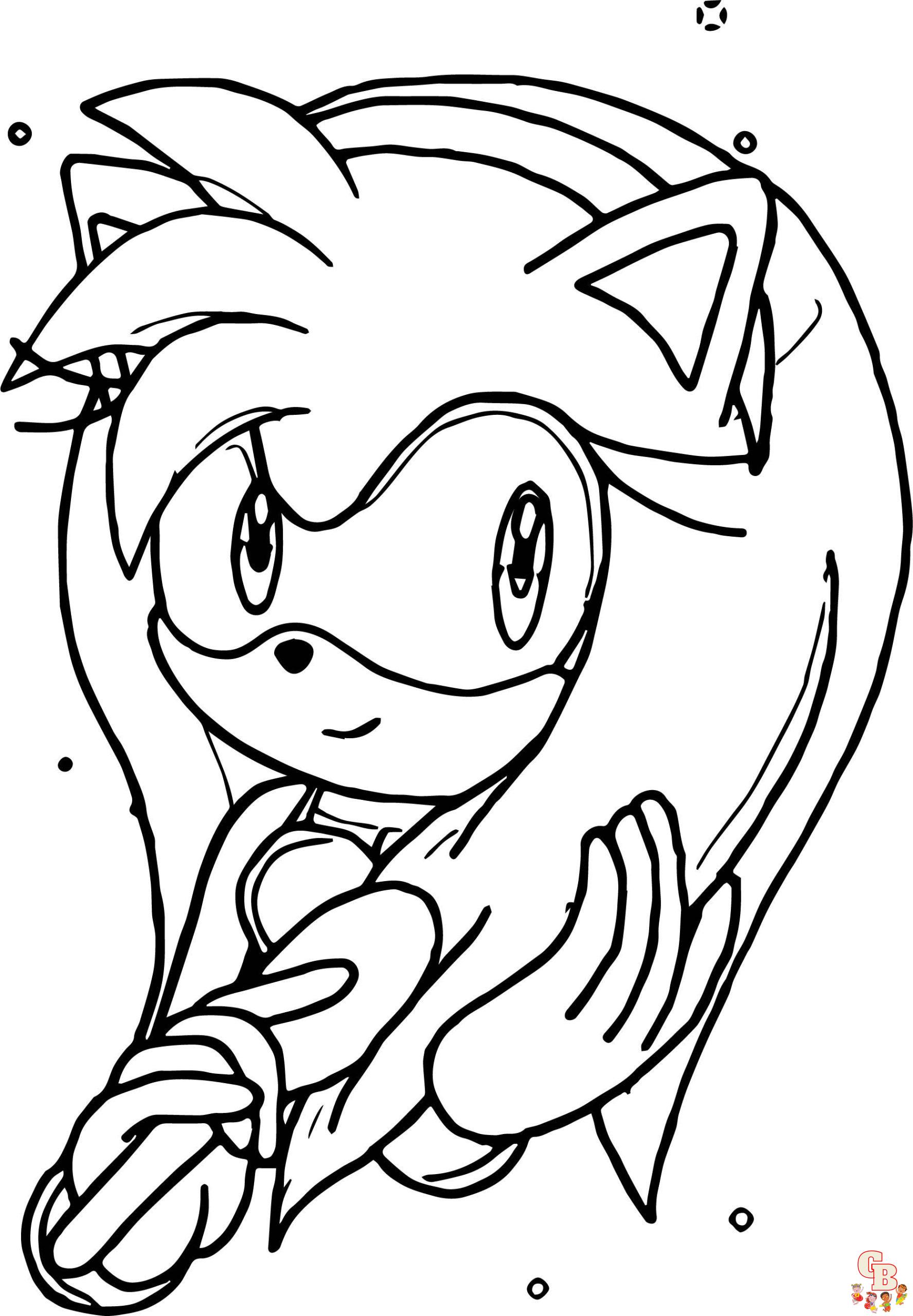 Cute amy rose coloring pages free printable pages for kids