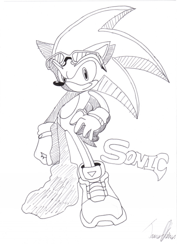 Sonic in sonic riders style by sonicridersfreak