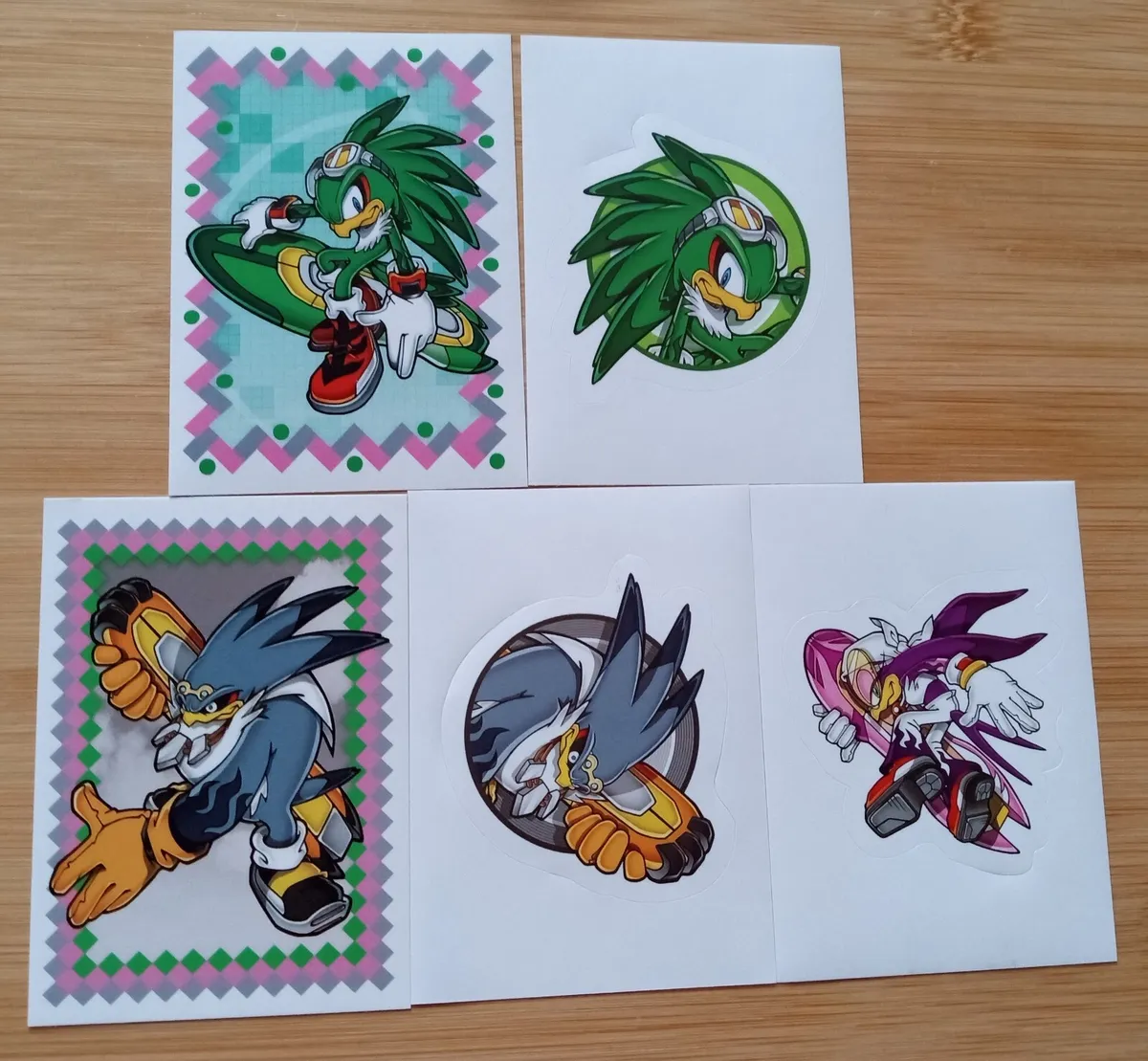 Official stickers sonic riders jet wave storm sonic sticker collection