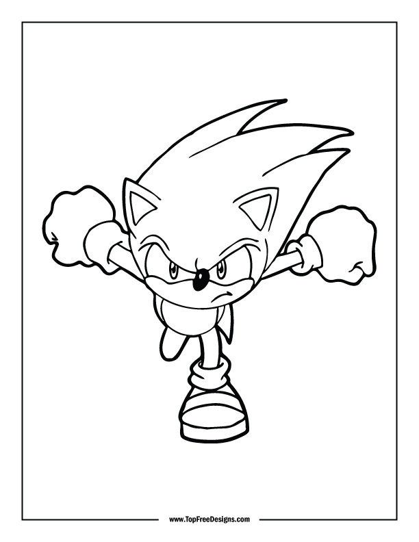 Sonic coloring pages