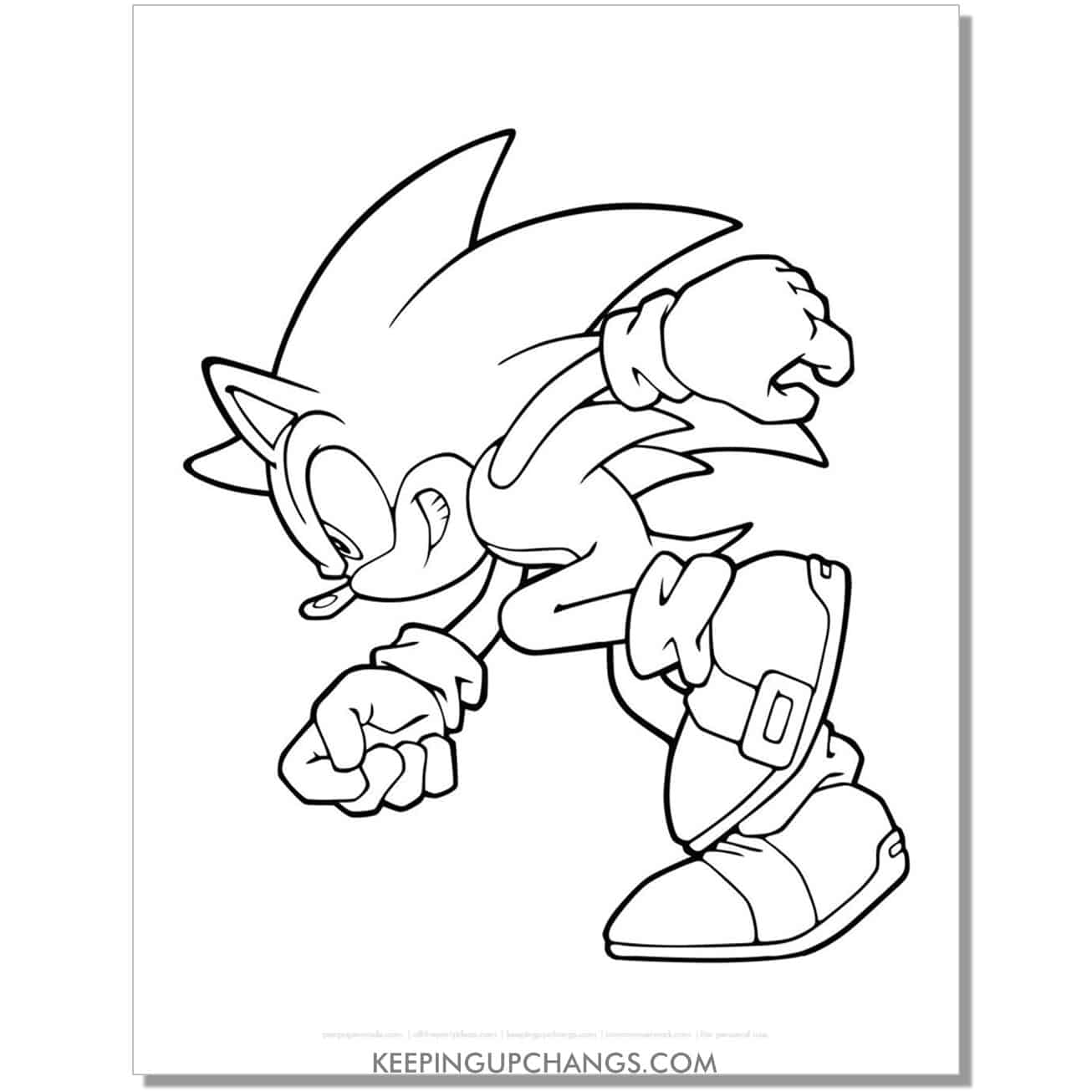 Free sonic the hedgehog coloring pages popular printables