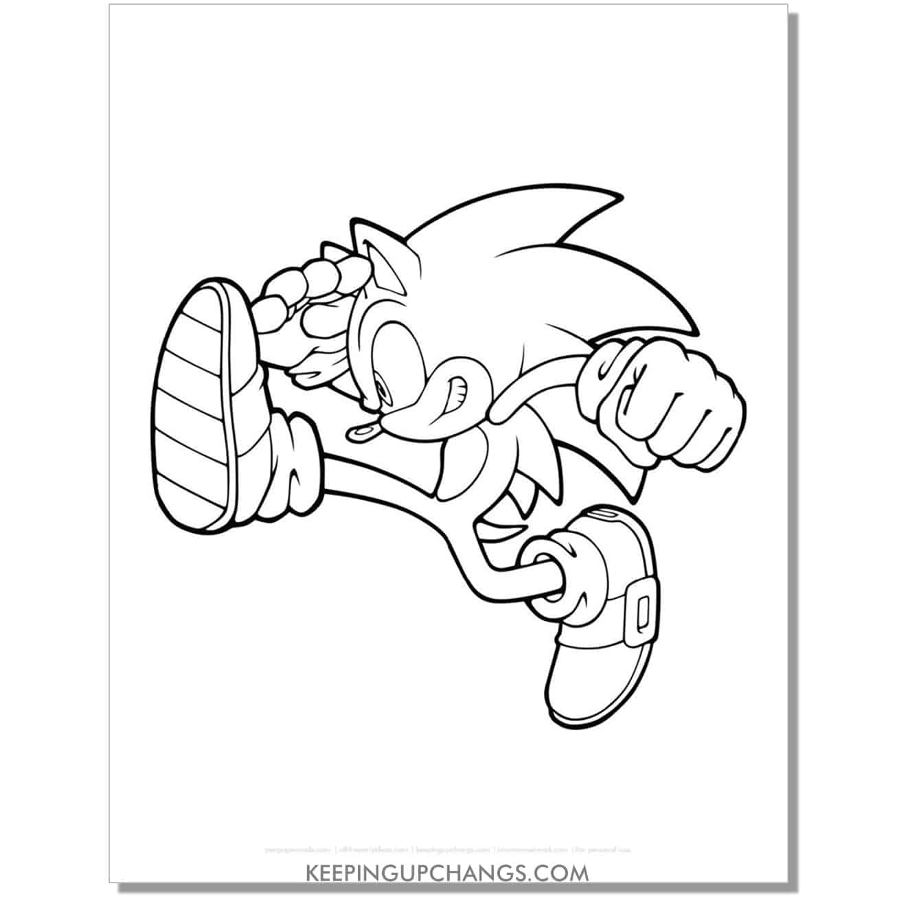 Free sonic the hedgehog coloring pages popular printables