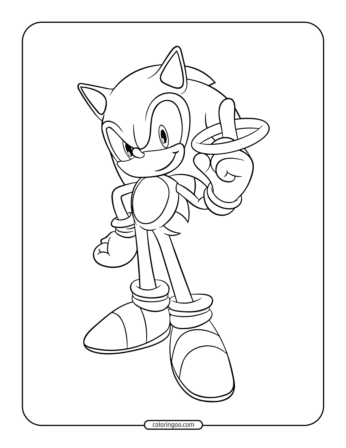 Best sonic the hedgehog coloring pages