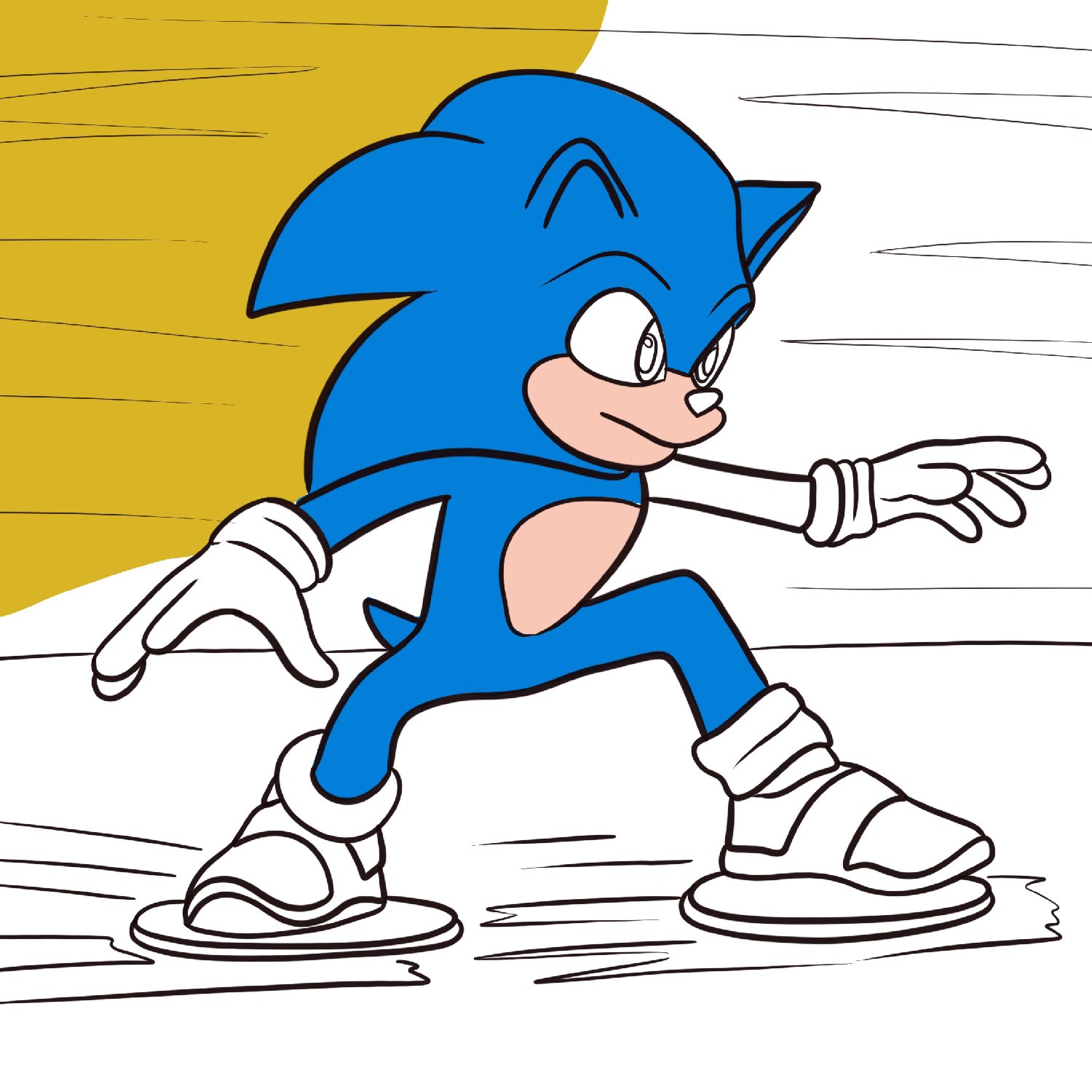 Sonic coloring page