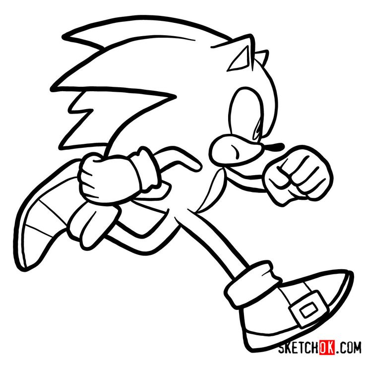 How to draw runnig sonic sonic the hedgehog