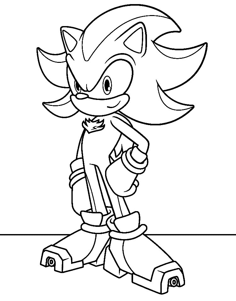 Shadow the hedgehog coloring pages printable for free download