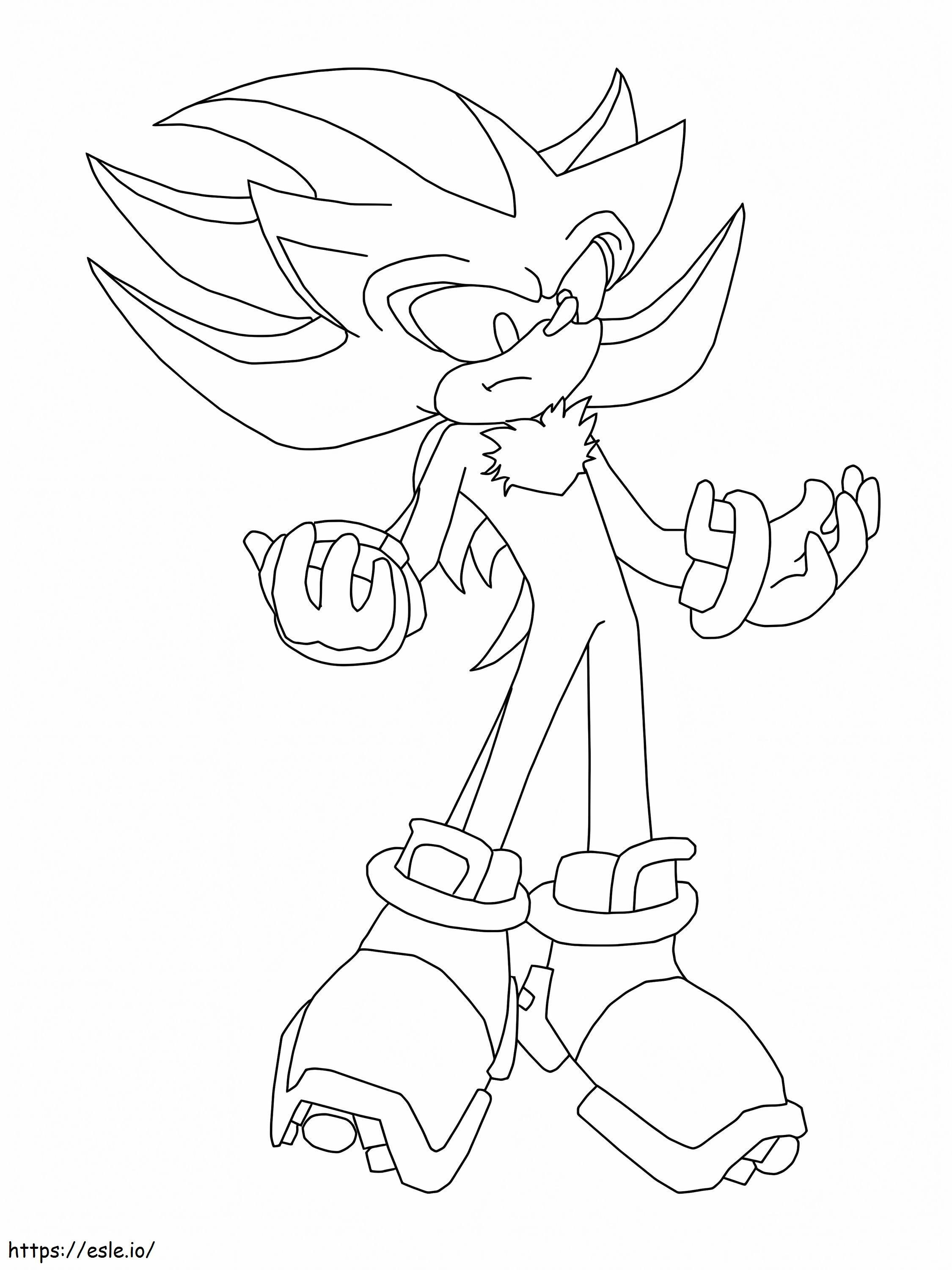 Sonic shadow coloring page