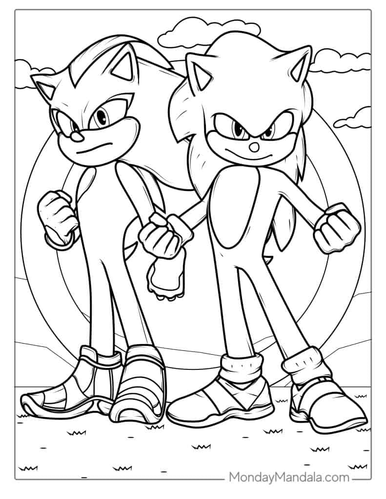 Sonic coloring pages free pdf printables