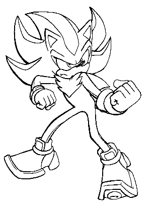 Shadow sonic coloring pages