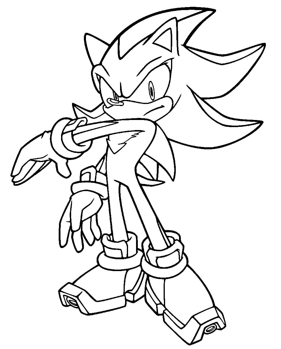 Shadow the hedgehog coloring pages