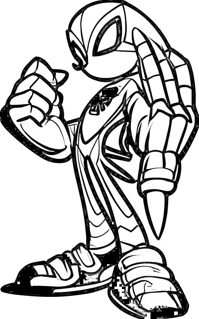 Sonic spiderman coloring pages