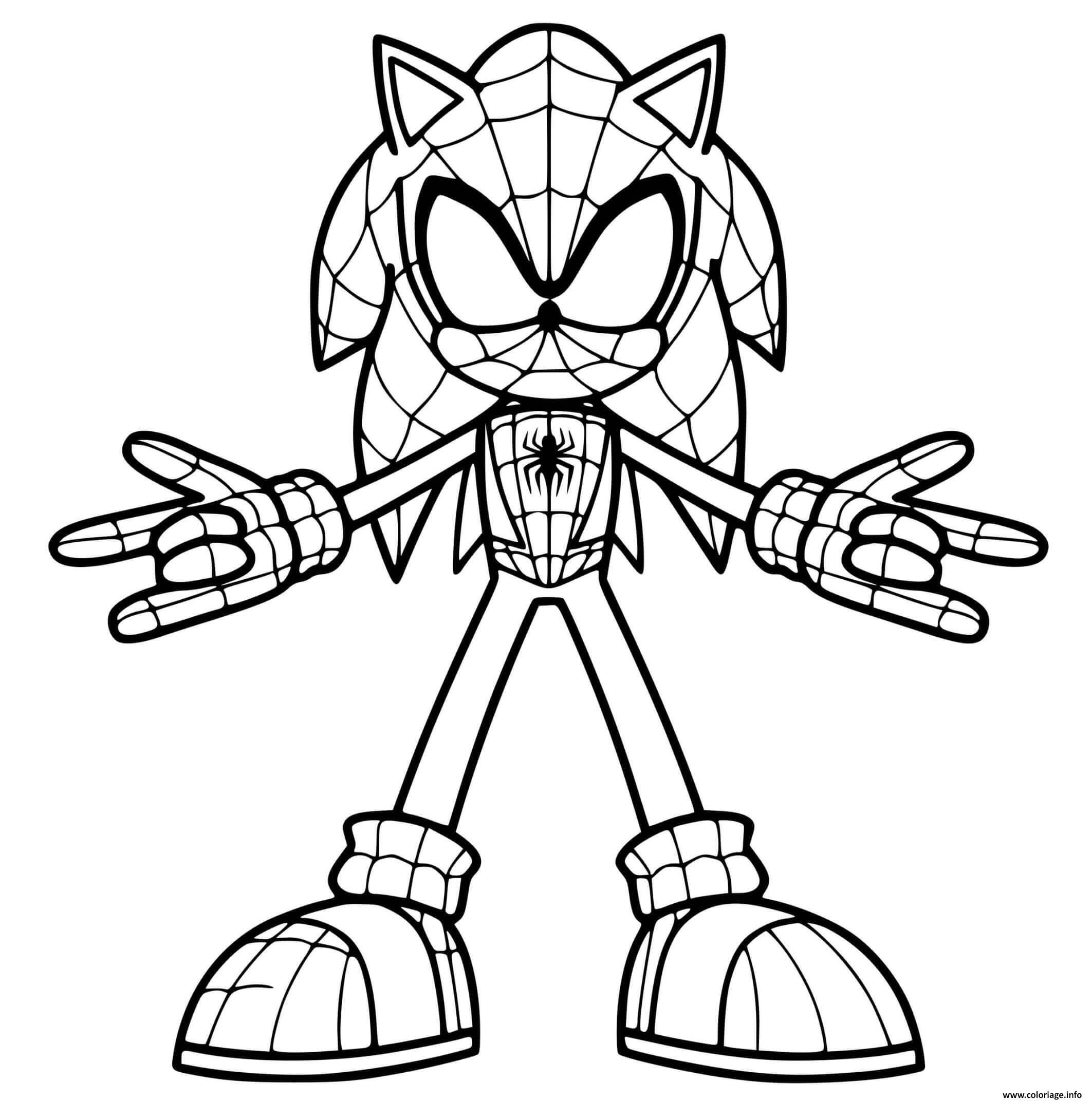 Coloriage sonic spiderman ã imprimer spiderman coloring coloring books ctoon coloring pages