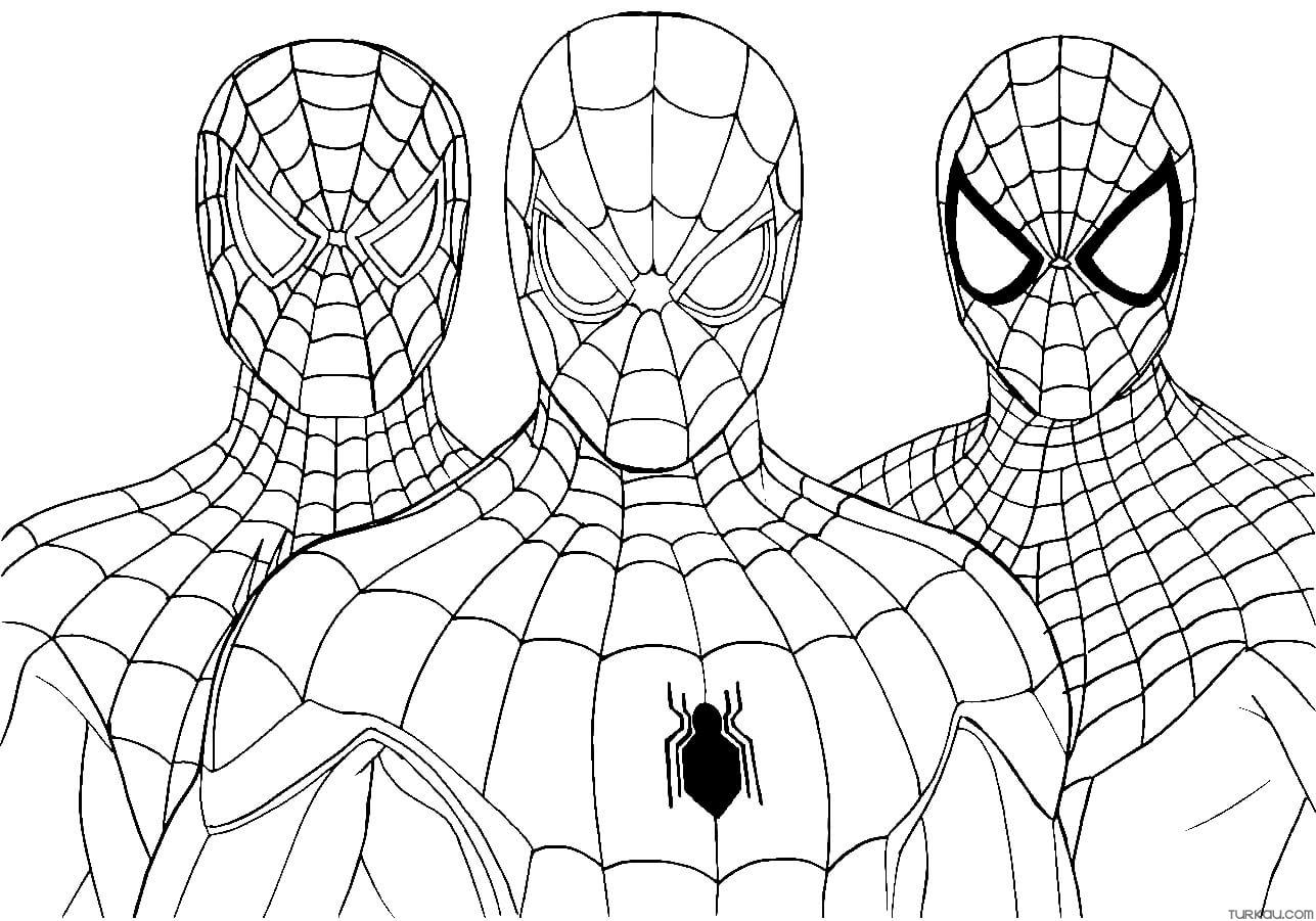 Full page spiderman coloring page