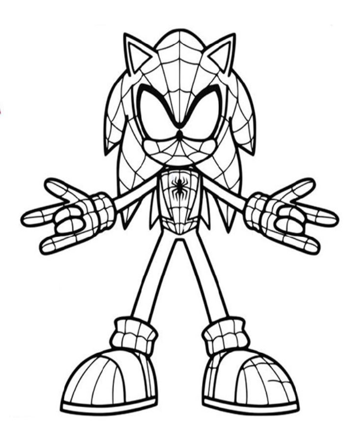 Spiderman sonic coloring page spiderman coloring coloring pages spiderman pictures