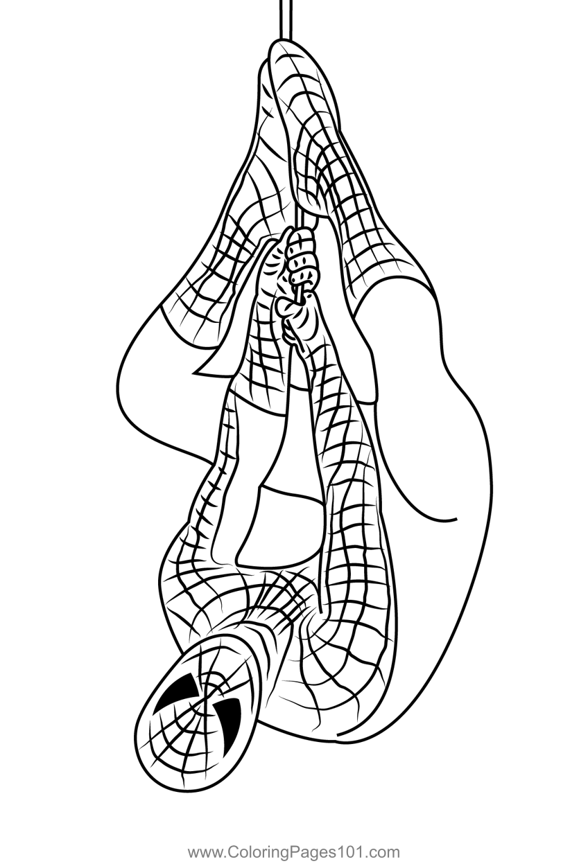 Angry spiderman coloring page for kids