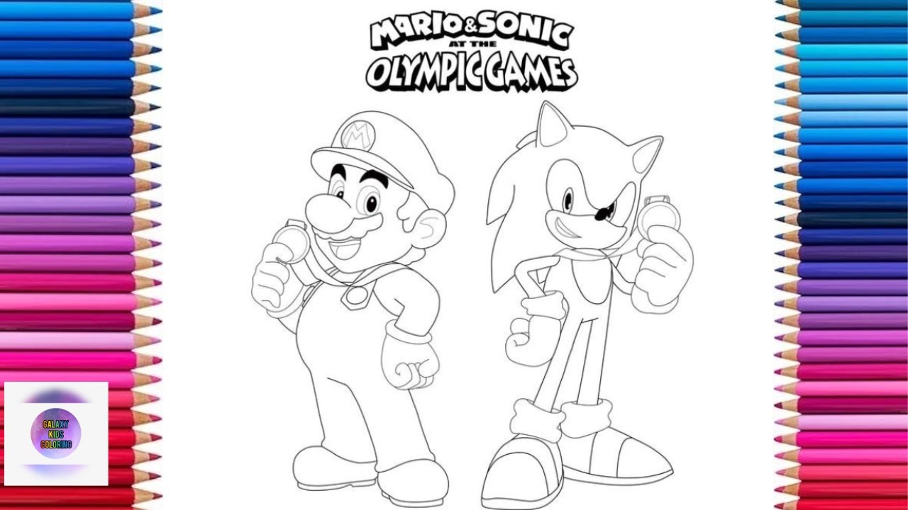 Coloring mario and sonic sonic and mario at the olympic games sonic coloring