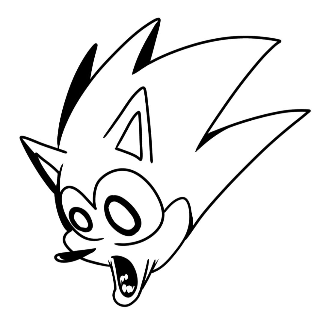 Sonic is flabbergasted i wonder what he saw art by me rsonicthehedgehog