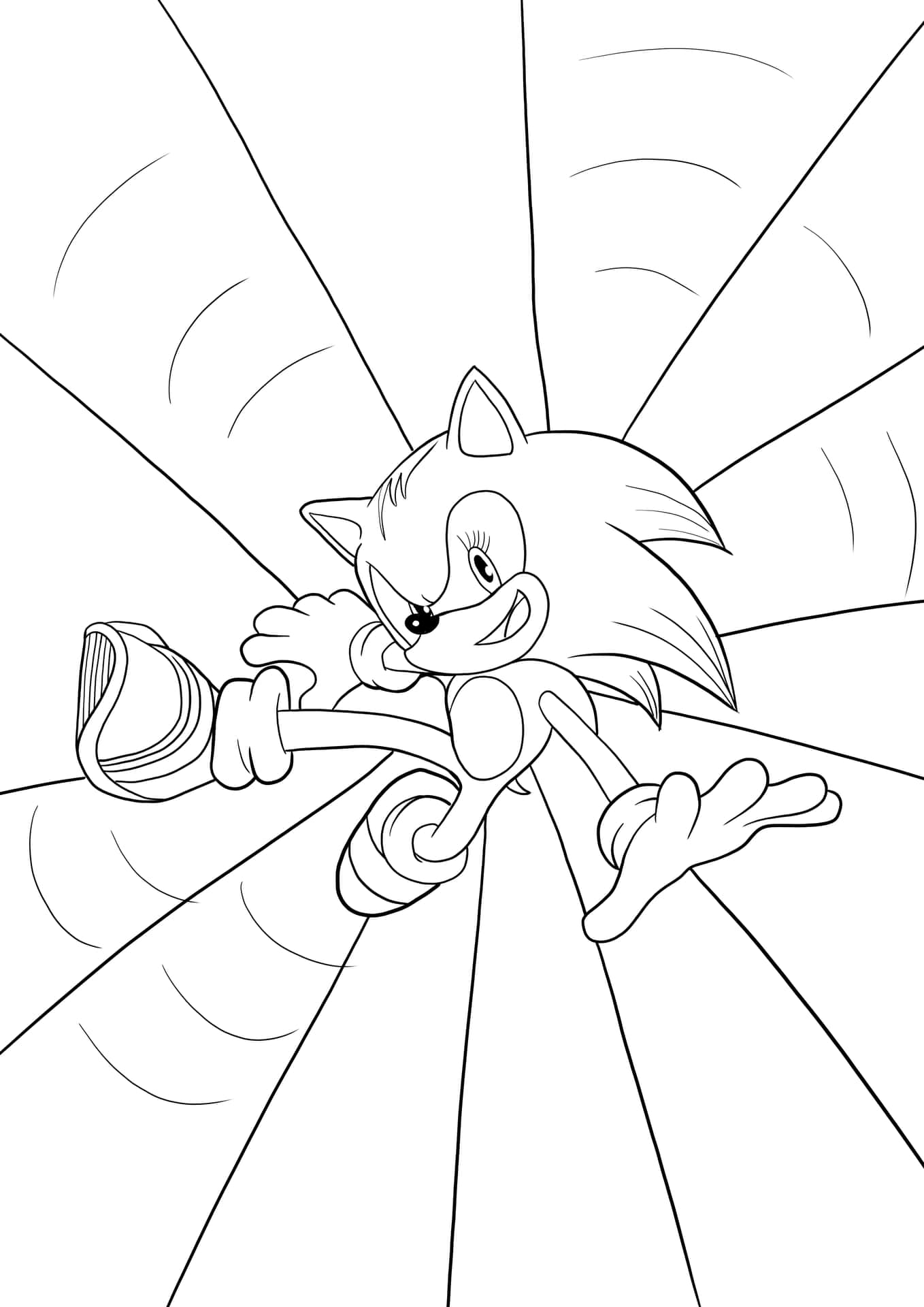 Download sonic coloring super sonic kick picture