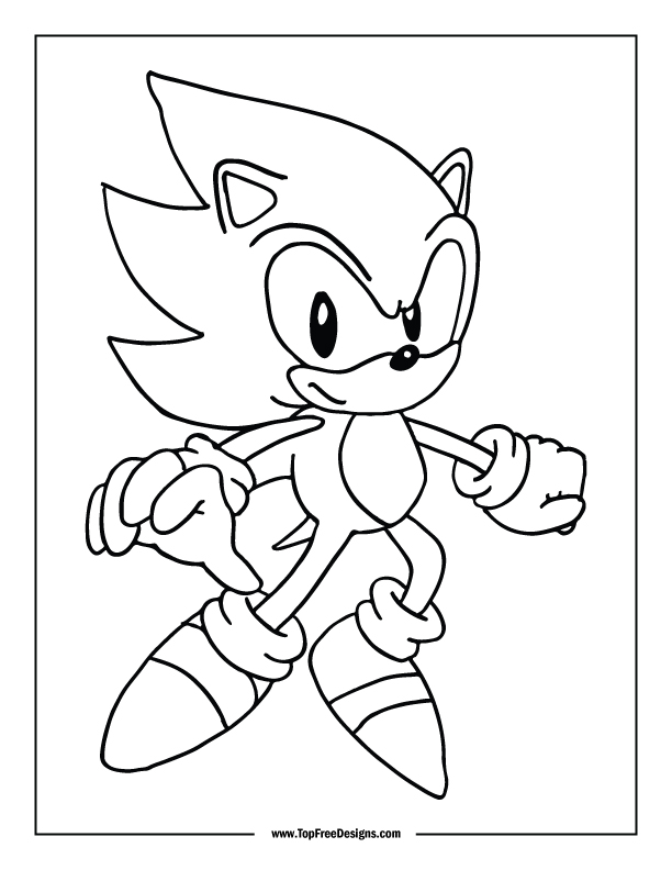 Sonic coloring pages