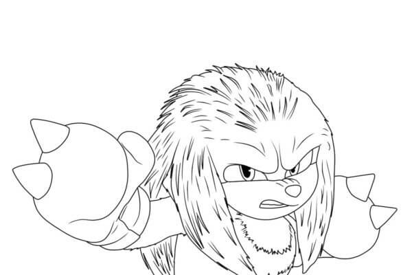 Knuckles coloring pages