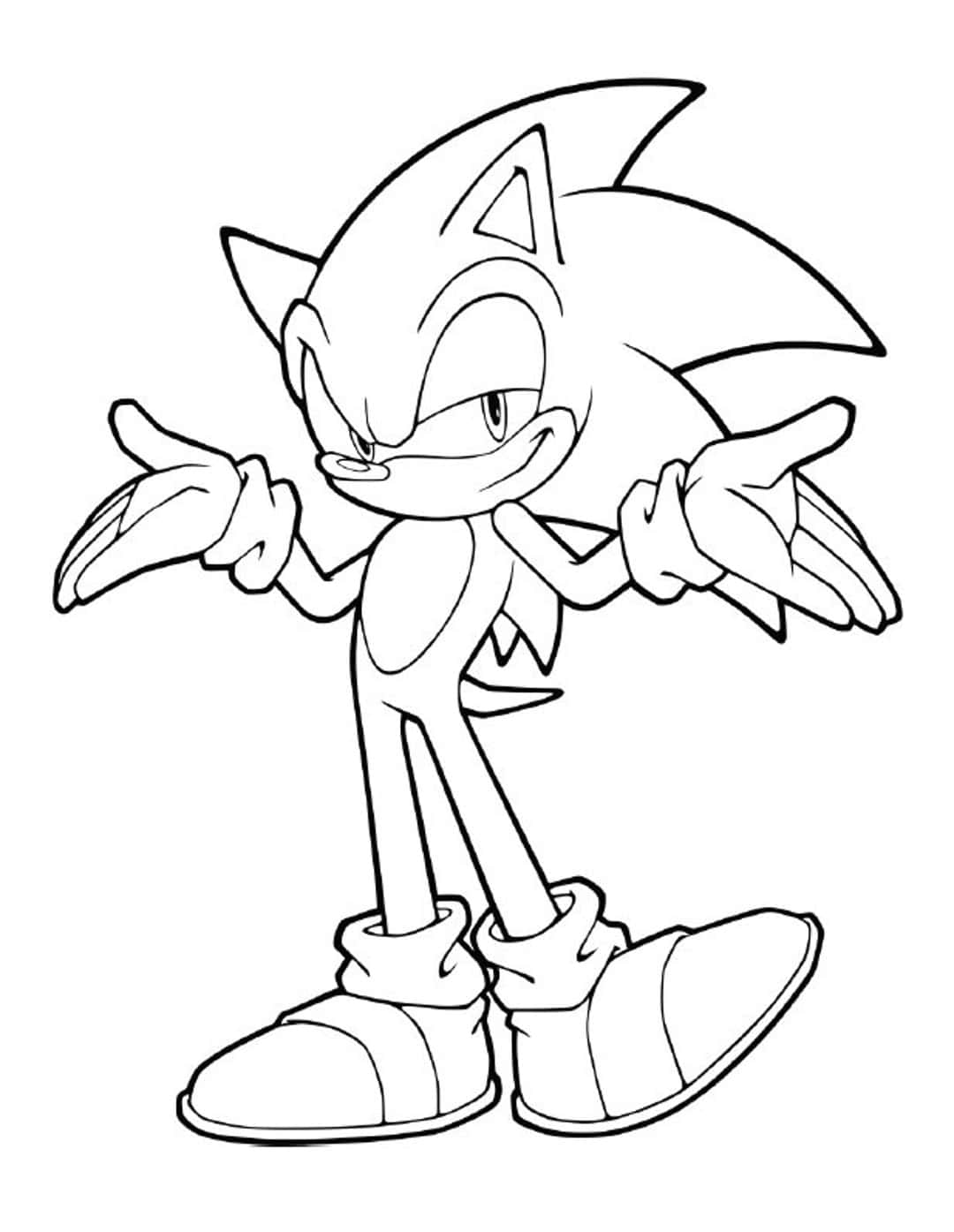 Download sonic the hedgehog coloring pages
