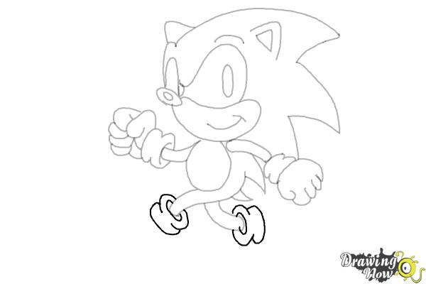 How to draw sonic the hedgehog easy