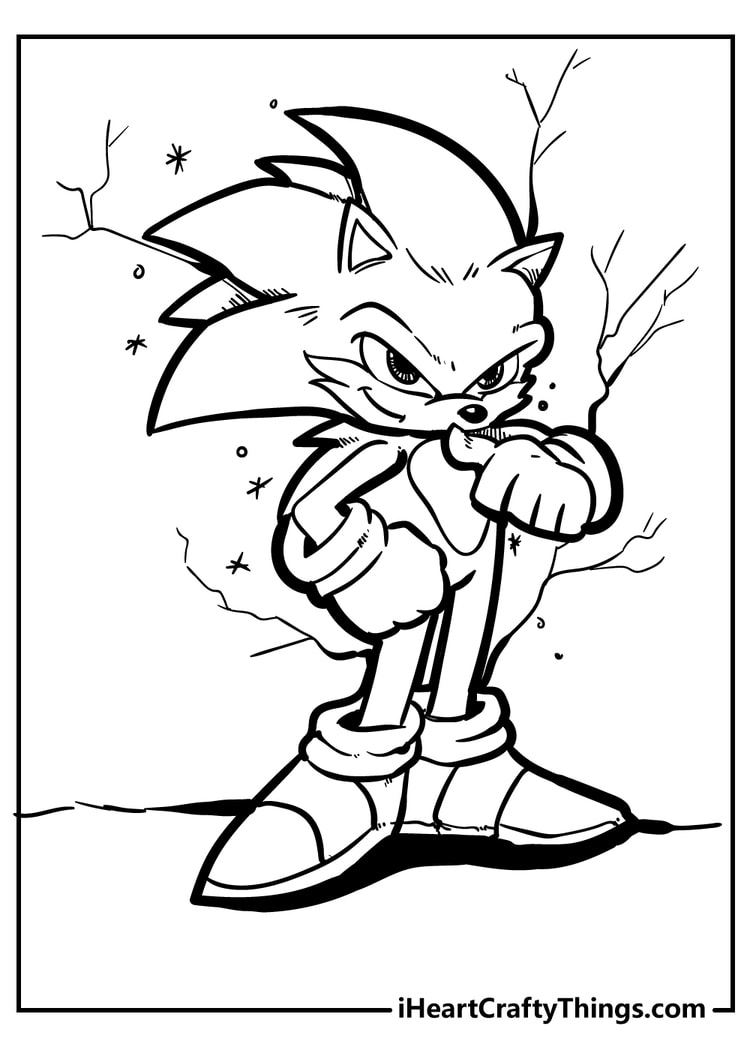 Sonic coloring pages free printables