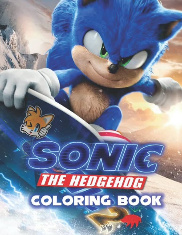 Sãnic coloring book new edition sãnic the hedgehog coloring book for kids toddlers boys teens great sãnic movie coloring book great gift by books angelos fun