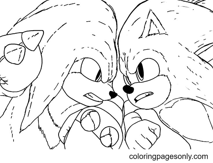 Sonic coloring pages