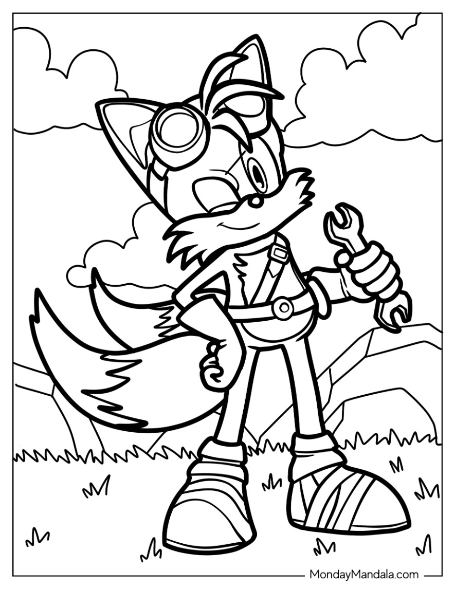 Tails coloring pages free pdf printables