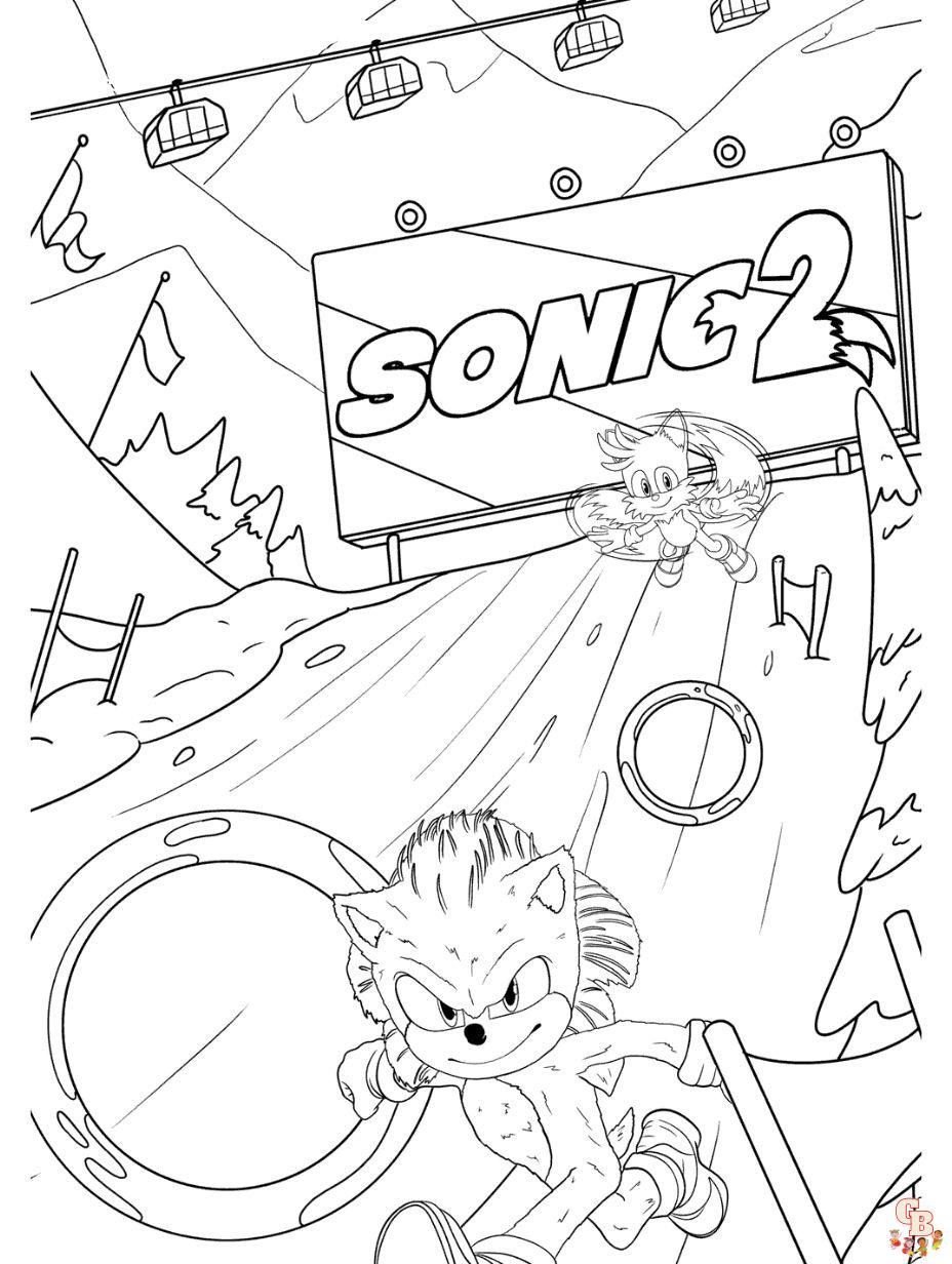 Sonic the hedgehog coloring pages free