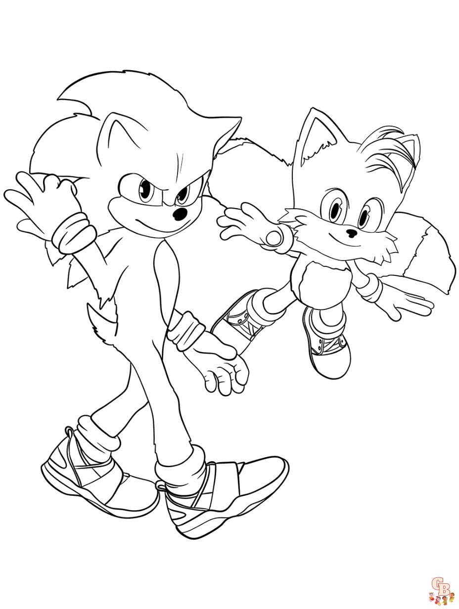 Sonic the hedgehog coloring pages free