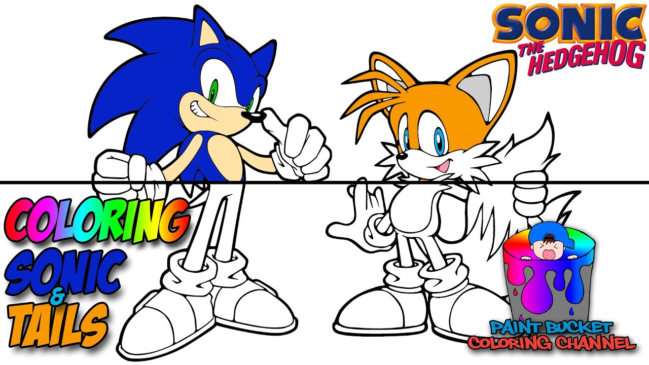 Coloring sonic the hedgehog and tails