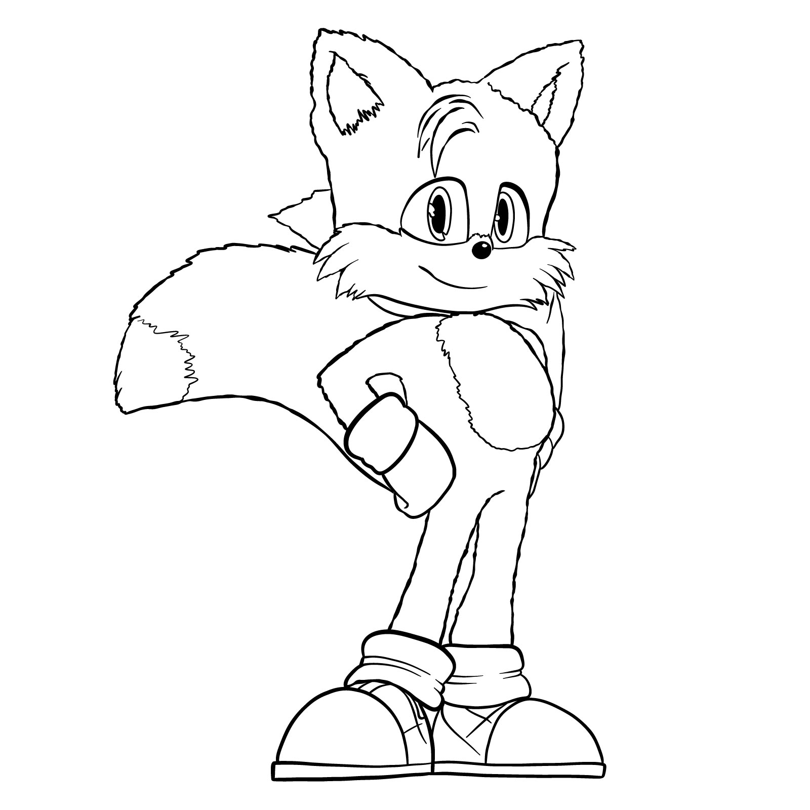 How to draw tails movie version