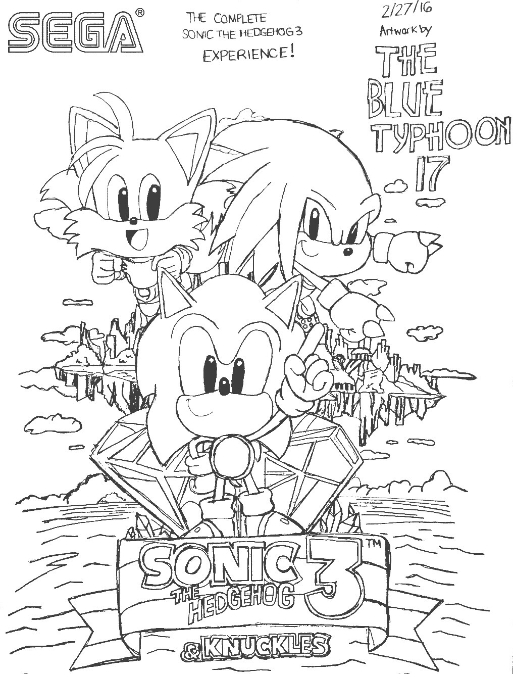 Sonic the hedgehog and knuckles redoagain by bluetyphoon on