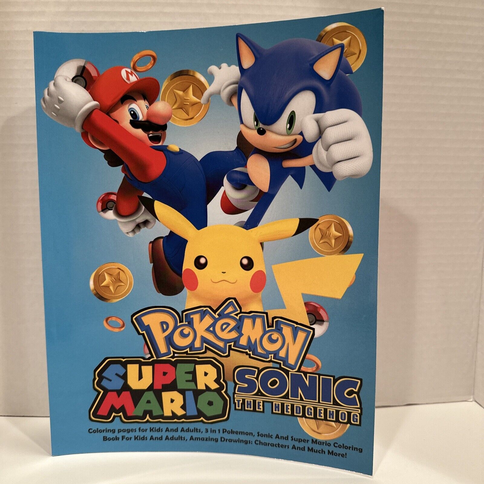 Super mario pokãmon sonic the hedgehog coloring pages book nintendo nes