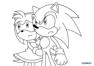 Free printable amy rose coloring pages for kids