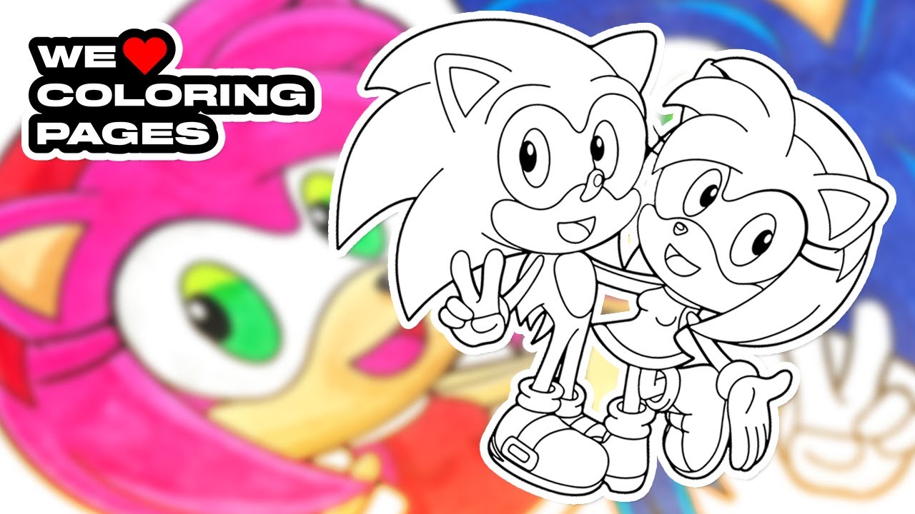 Amy rose sonic coloring page we âï coloring pages