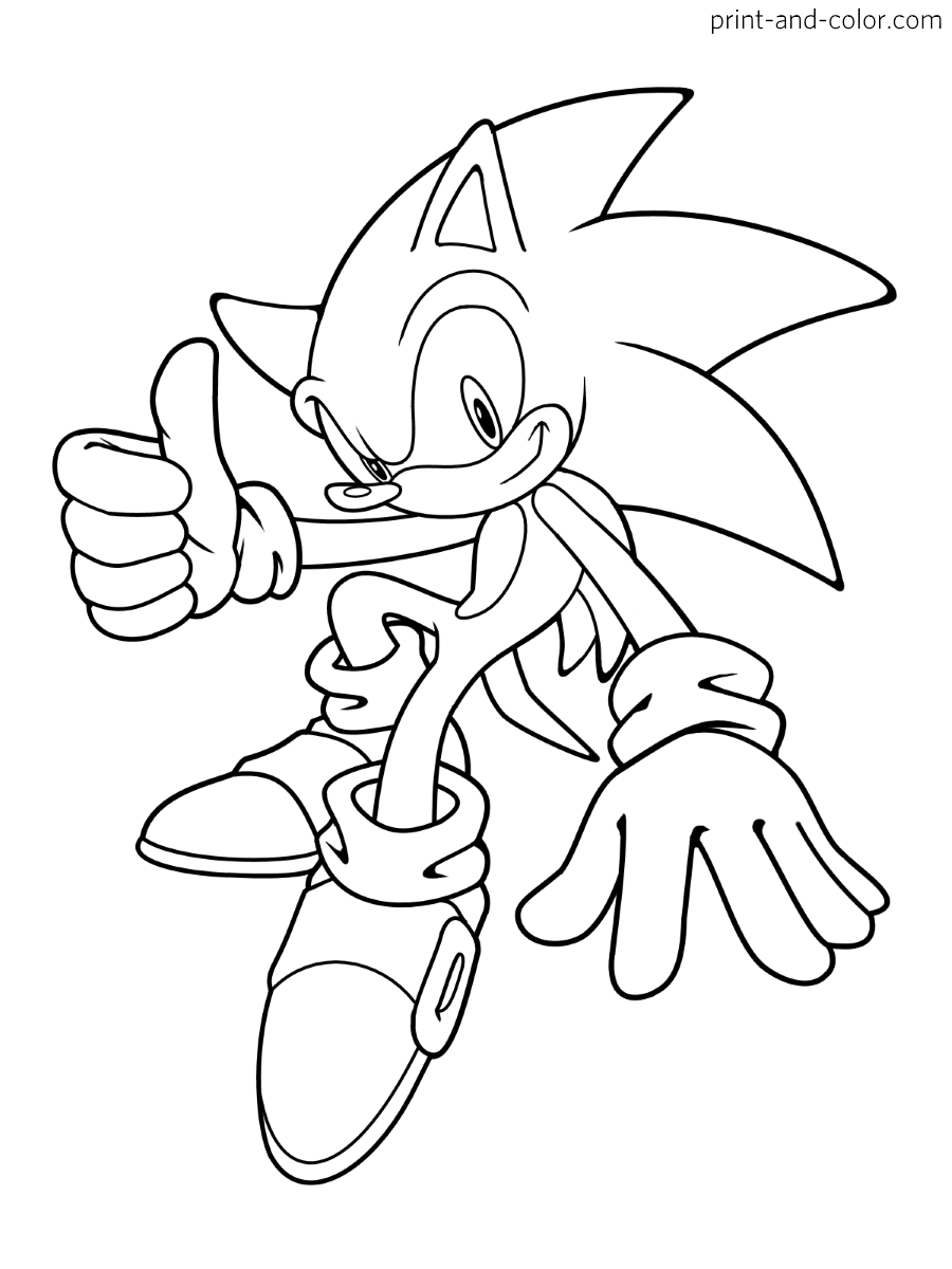 Sonic the hedgehog coloring pages print and color