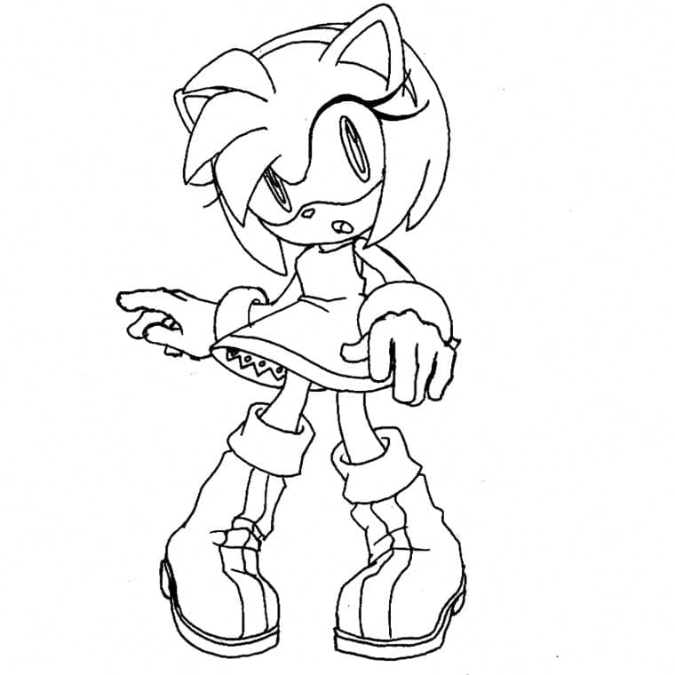 Amy rose coloring pages