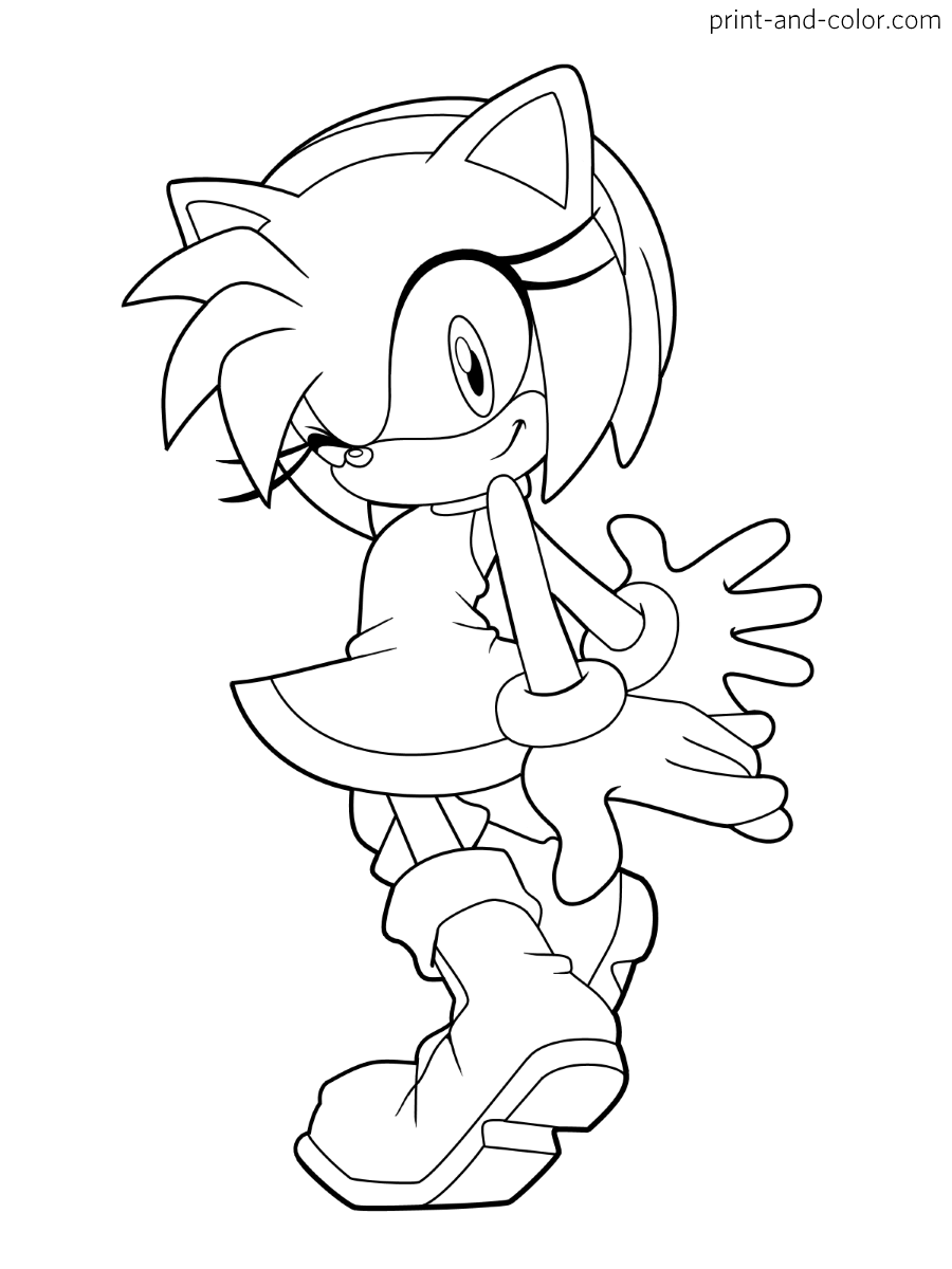 Sonic the hedgehog coloring pages print and color