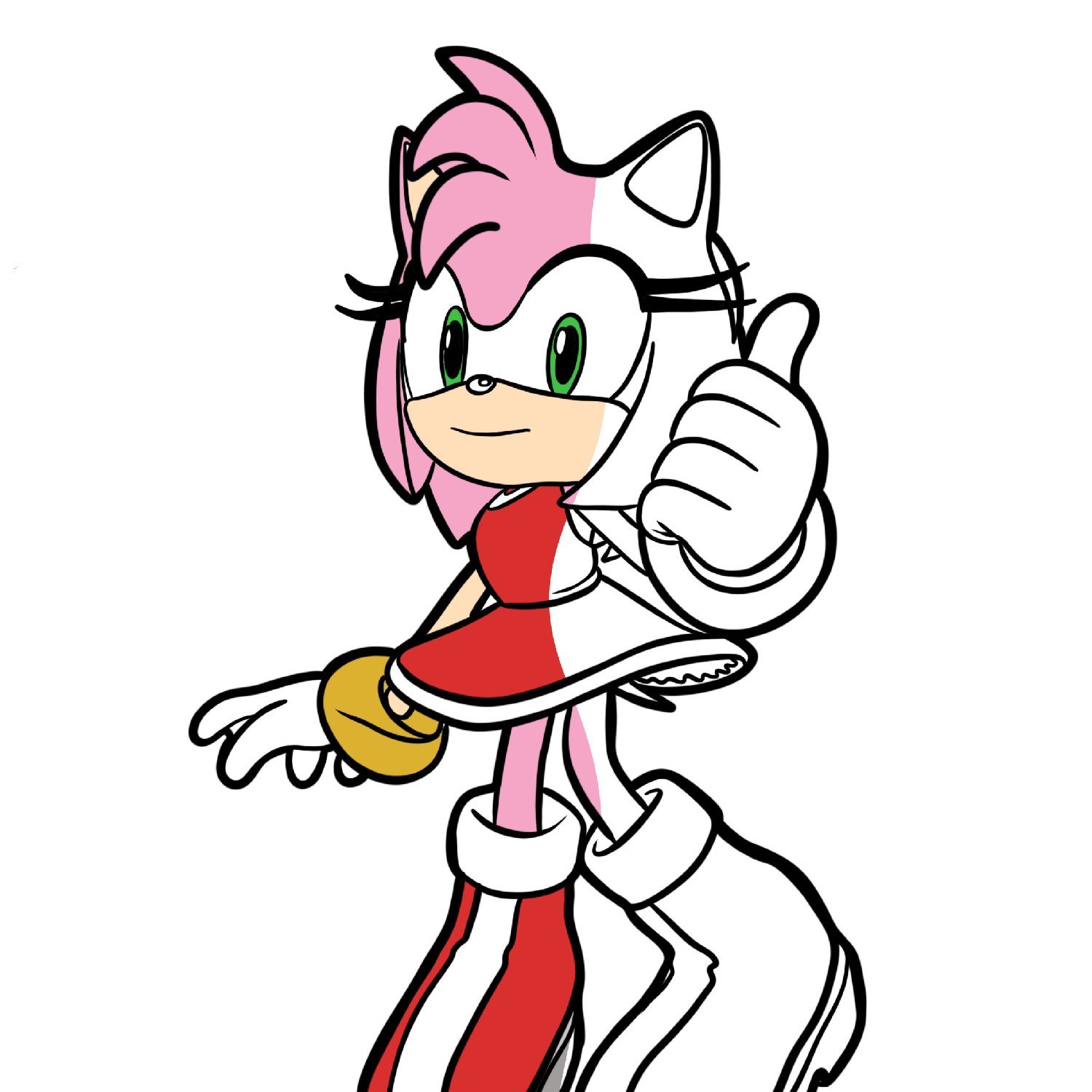 Amy rose coloring page