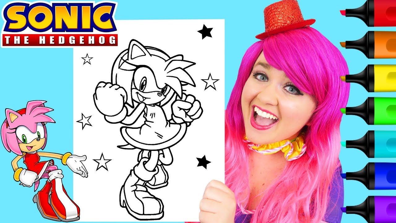 Coloring ay rose sonic the hedgehog coloring page prisacolor arkers kii the clown