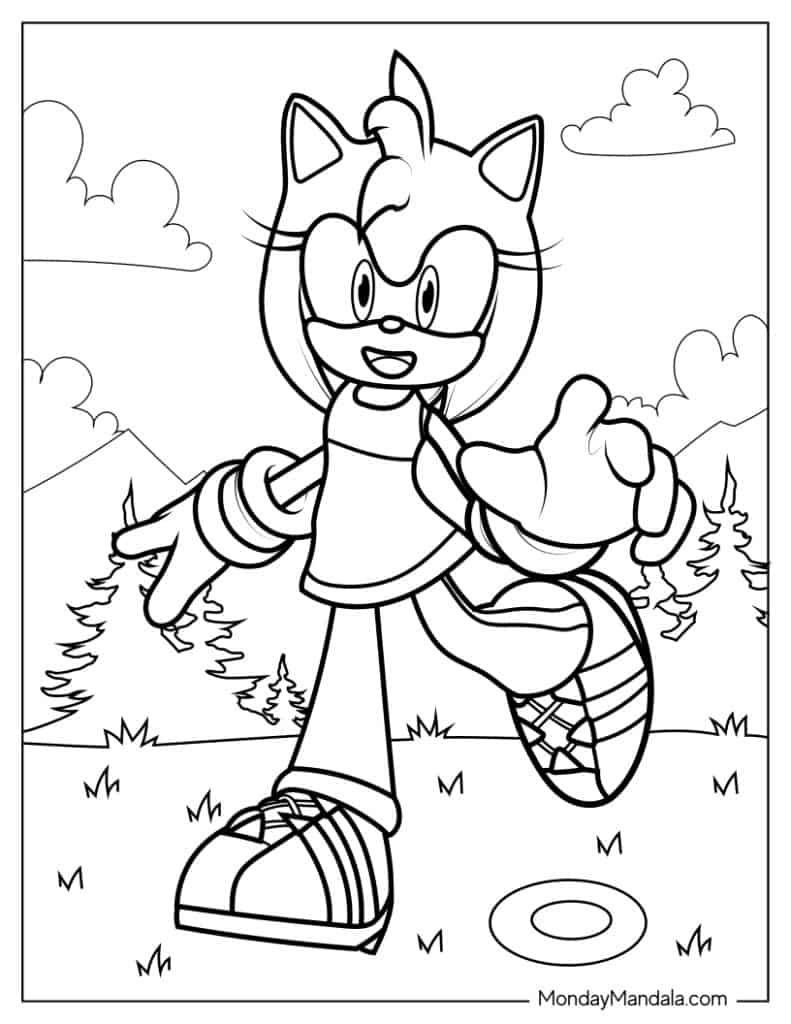 Sonic coloring pages free pdf printables