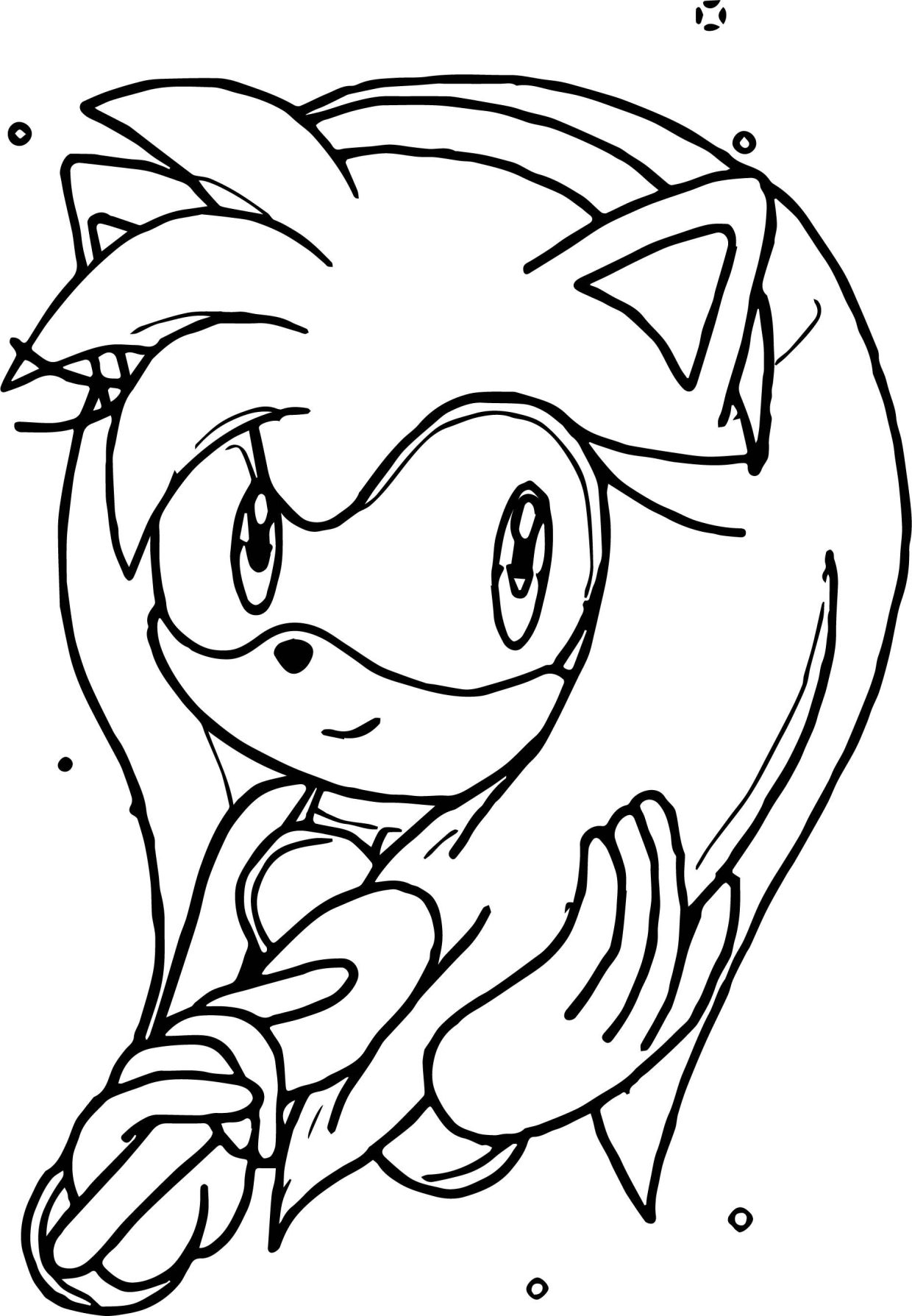 Cute amy rose coloring pages free printable pages for kids