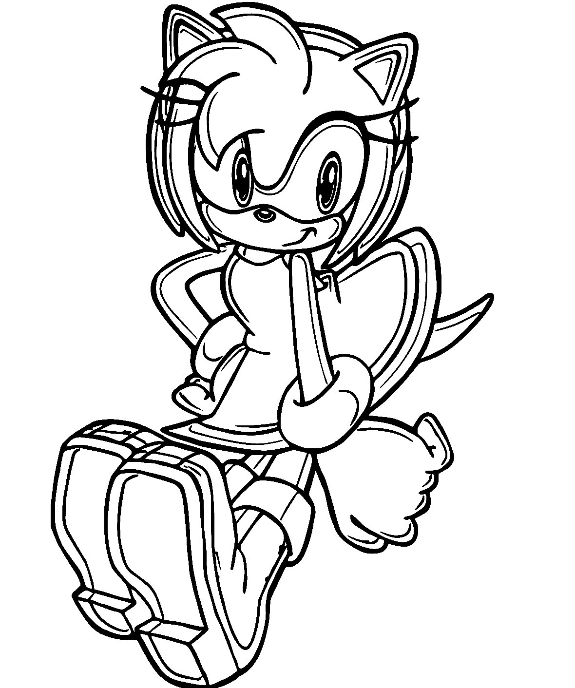 Amy rose coloring pages printable for free download