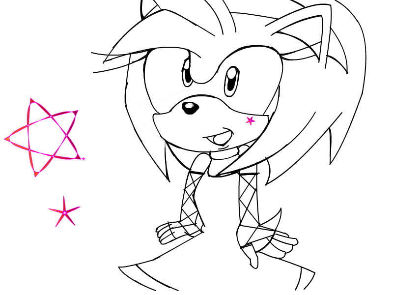 Amy rose coloring page by ultistar on